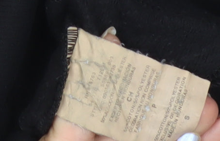 Champion Men's Black Pullover Hoodie Size S Logo Fleece