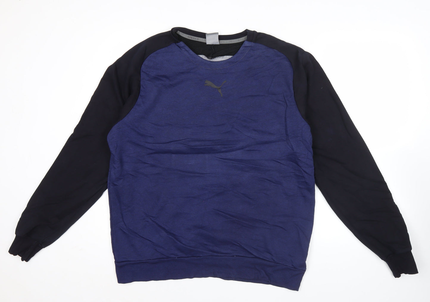 Puma Men’s Blue Sweatshirt L Pullover Crew Neck Sportswear