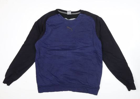Puma Men’s Blue Sweatshirt L Pullover Crew Neck Sportswear