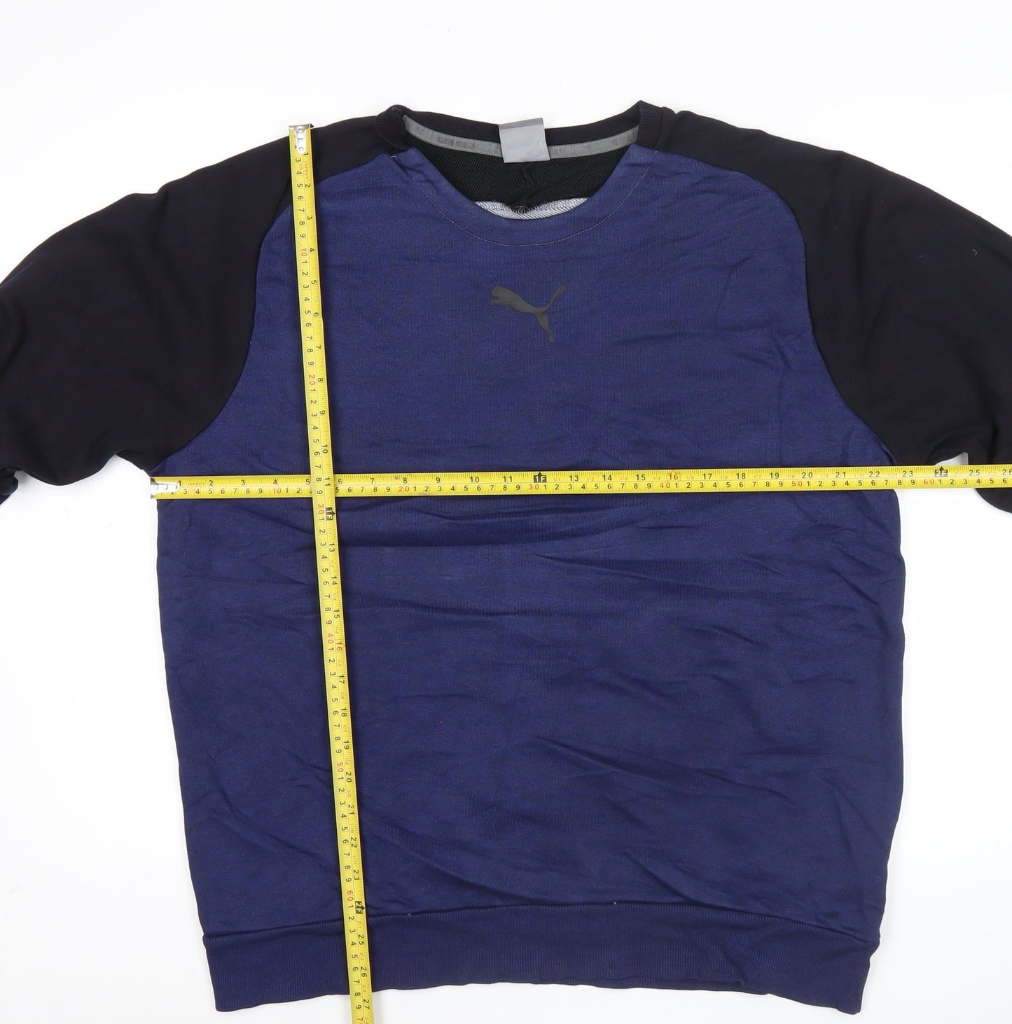 Puma Men’s Blue Sweatshirt L Pullover Crew Neck Sportswear