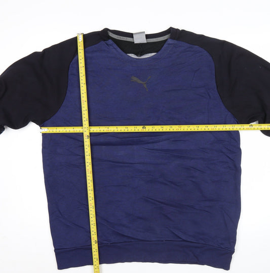 Puma Men’s Blue Sweatshirt L Pullover Crew Neck Sportswear