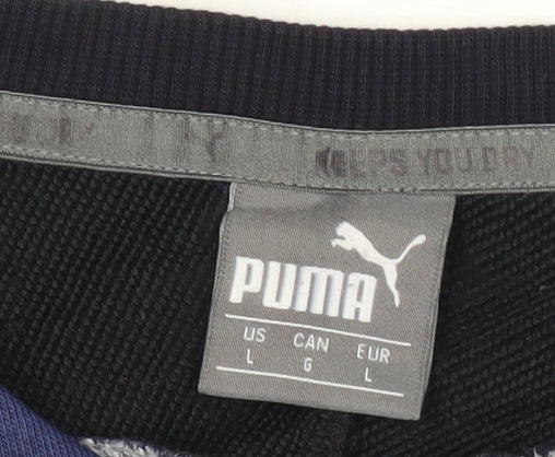Puma Men’s Blue Sweatshirt L Pullover Crew Neck Sportswear