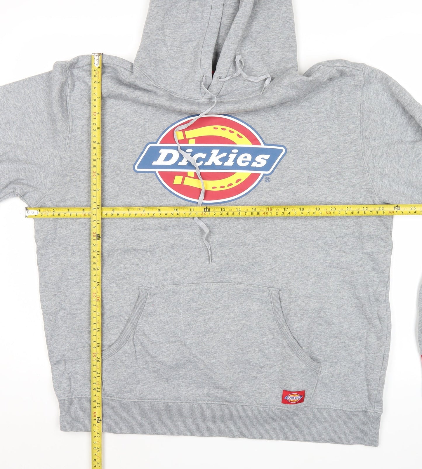 Dickies Men's Grey XL Pullover Hoodie Logo Graphic Long Sleeve