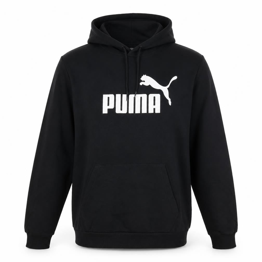 Mens UK L Regular PUMA Black Pullover Hoodie