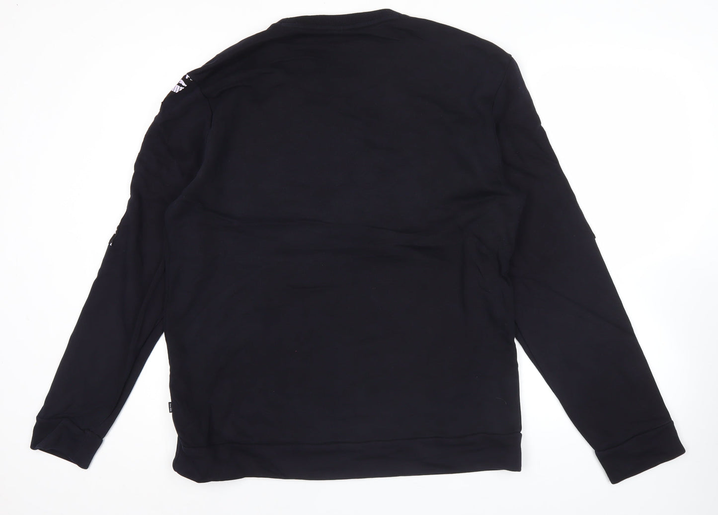 Puma Mens Black 2XL Crew Neck Logo Pullover Sweatshirt