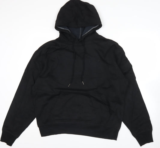 Champion Men’s Black Pullover Hoodie L Regular Fit Logo