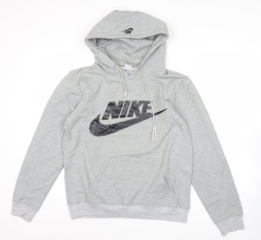 Nike Men’s Grey Pullover Hoodie XL Logo Sportswear Fleece