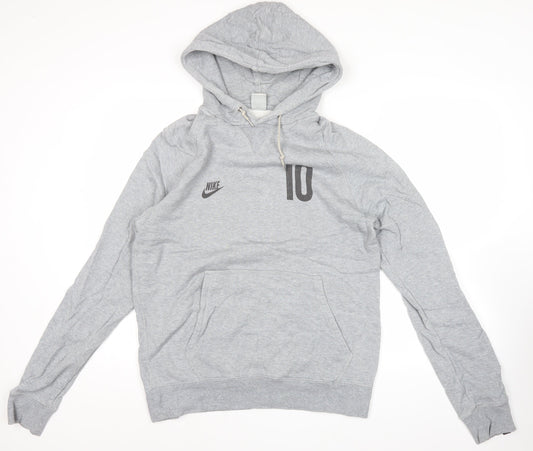 Nike Mens Grey Pullover Hoodie L Sportswear Hooded Sweatshirt