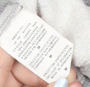 Champion Men’s Grey M Pullover Hoodie Fleece Logo Sweatshirt