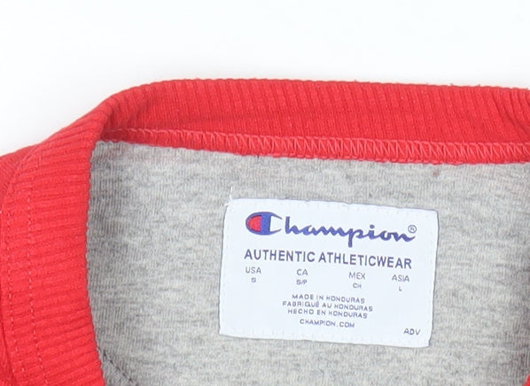 Champion Men’s Red Small Regular Crew Neck Pullover Sweatshirt