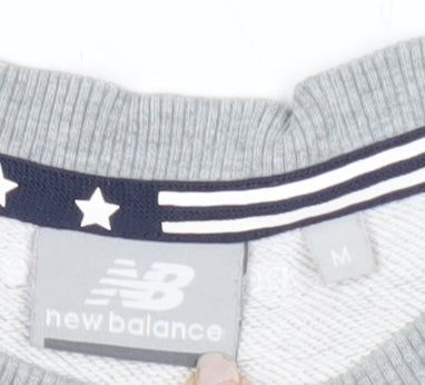 New Balance Men’s Grey Graphic Pullover Sweatshirt M