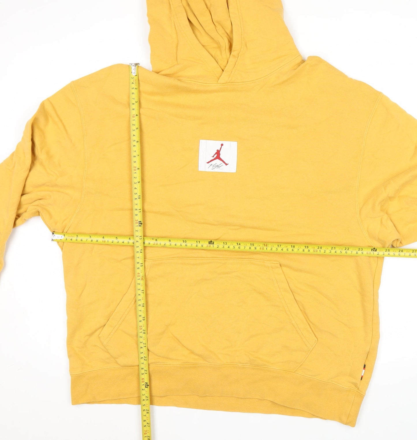 Nike Jordan Mens Yellow Pullover Hoodie 2XL Logo Graphic Sportswear