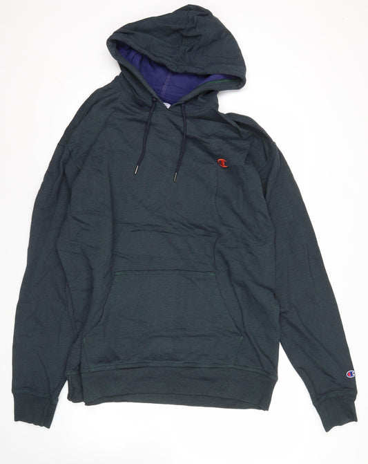 Champion Men's Green XL Pullover Hoodie with Logo
