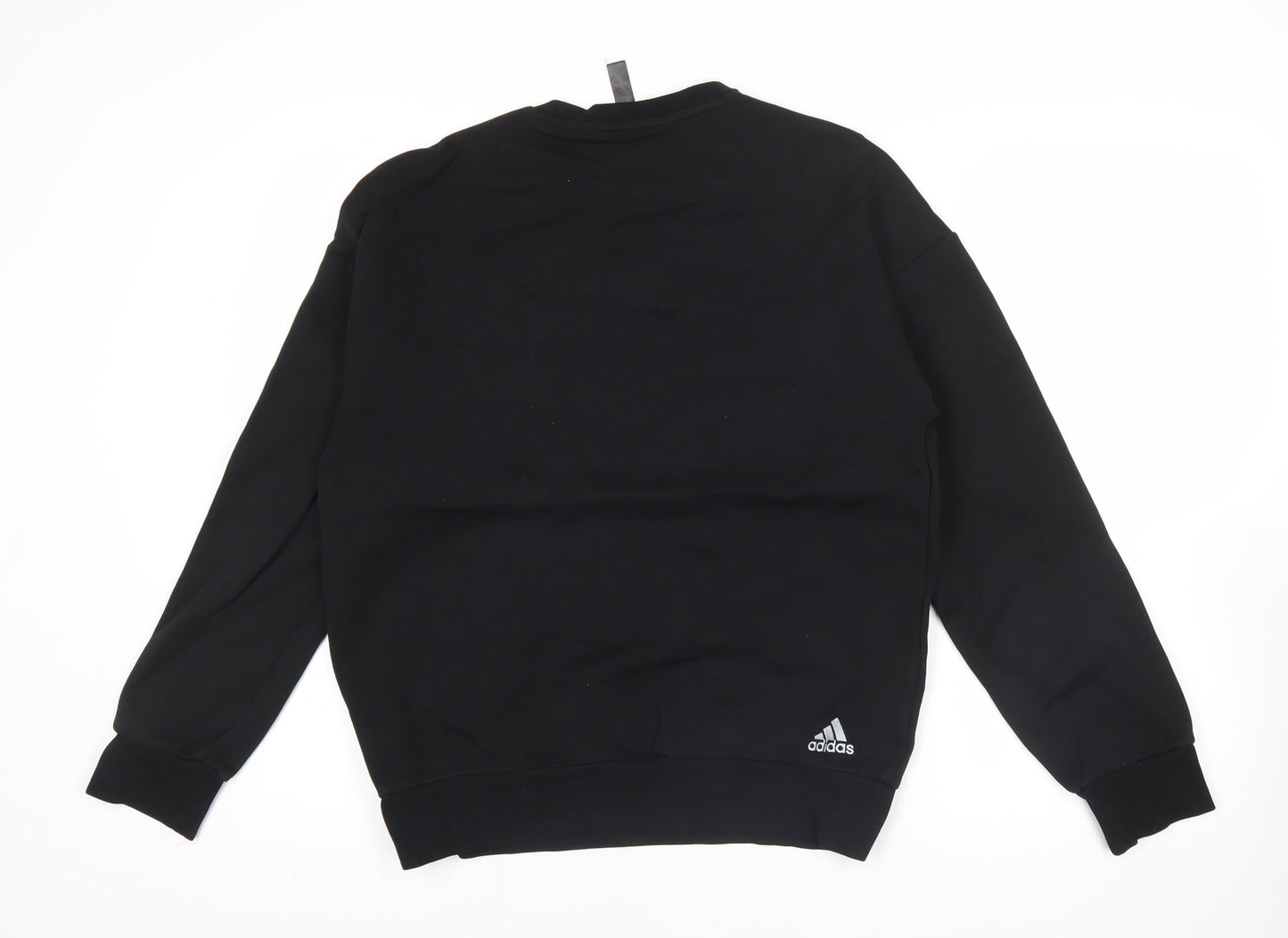 Adidas Men’s Black Sweatshirt M Crew Neck Pullover Logo Sportswear