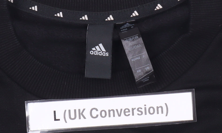 Adidas Men’s Black L Pullover Sweatshirt Graphic Print Sports