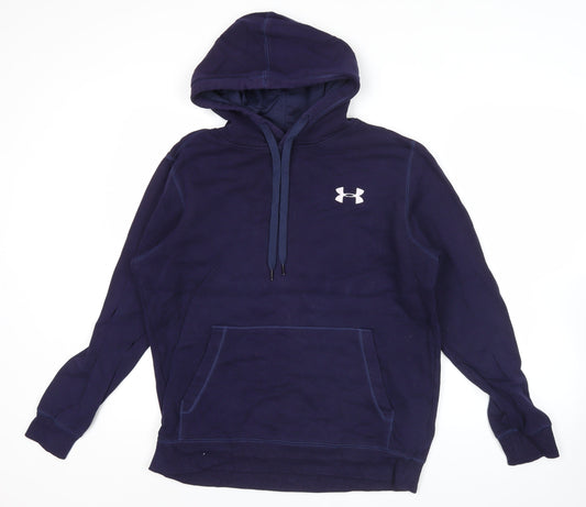 Under Armour Men’s Blue Pullover Hoodie M Logo Sportswear