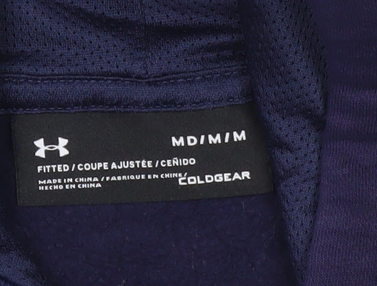 Under Armour Men’s Blue Pullover Hoodie M Logo Sportswear