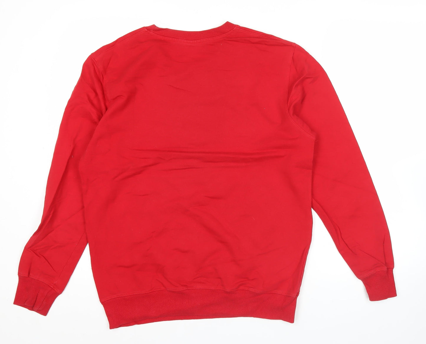 Champion Mens Red Medium Crew Neck Pullover Sweatshirt Logo Print