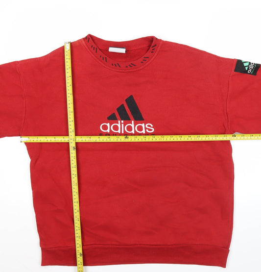 Adidas x Alexander Wang Men’s Red Pullover Sweatshirt L Logo Crew Neck