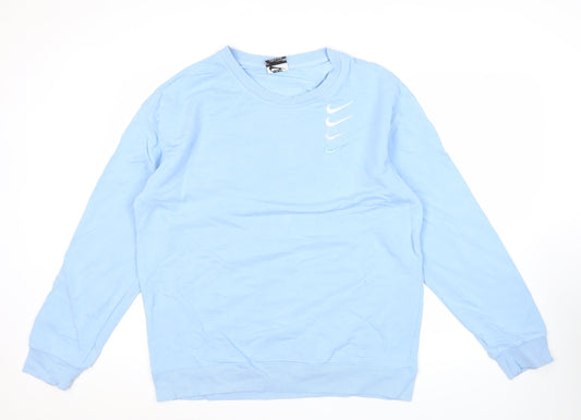 Nike Men's Blue 2XL Pullover Sweatshirt Logo Graphic Crew Neck