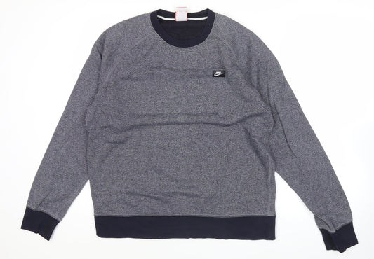 Nike Men’s Grey XL Pullover Sweatshirt Long Sleeve Crew Neck