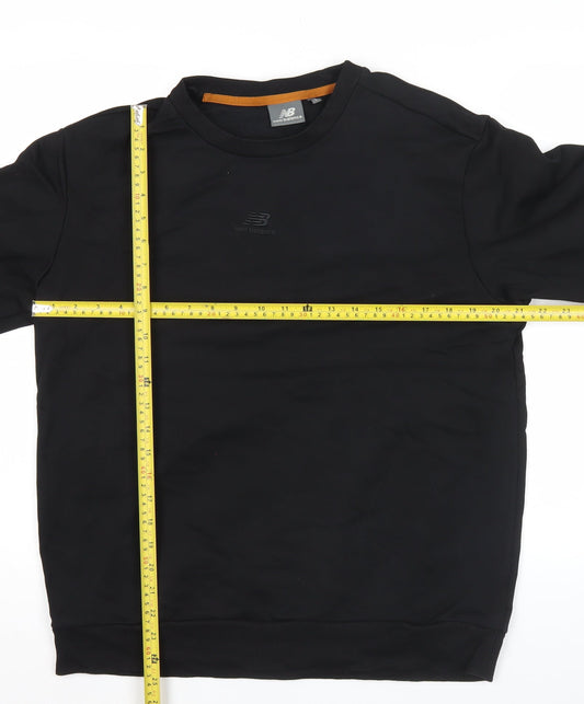 New Balance Mens Black L Pullover Sweatshirt Crew Neck Sportswear