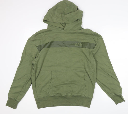 GAP Mens Green Pullover Hoodie XS Regular Fit Long Sleeve