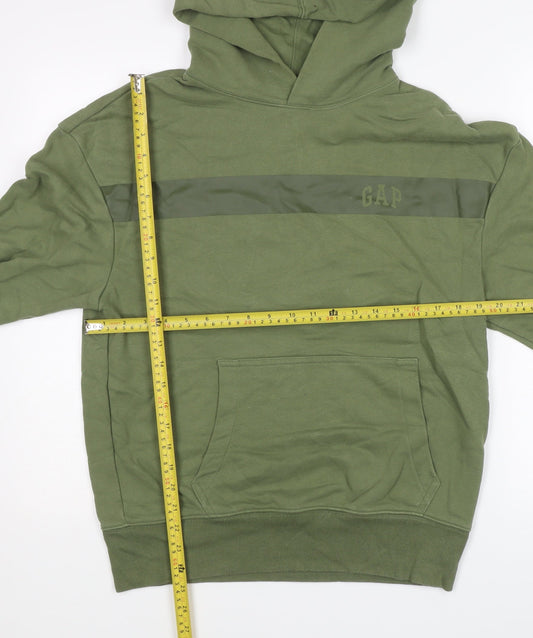GAP Mens Green Pullover Hoodie XS Regular Fit Long Sleeve
