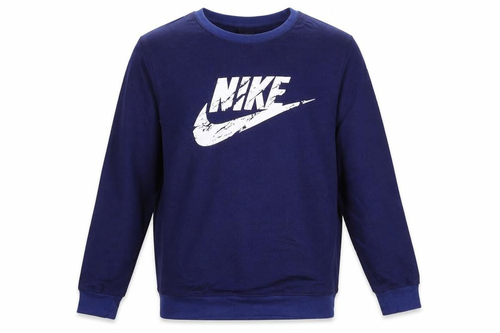 Mens UK L Regular Nike Blue Pullover Sweatshirt