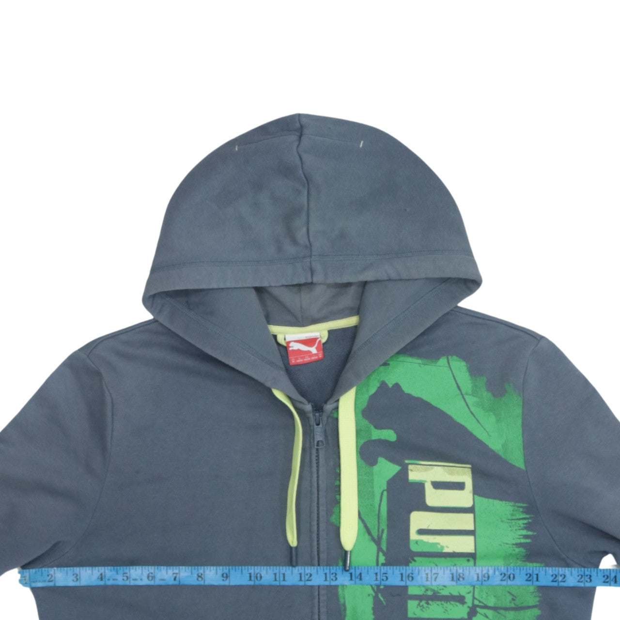 Puma Mens Blue Full Zip Hoodie M Graphic Print Sportswear