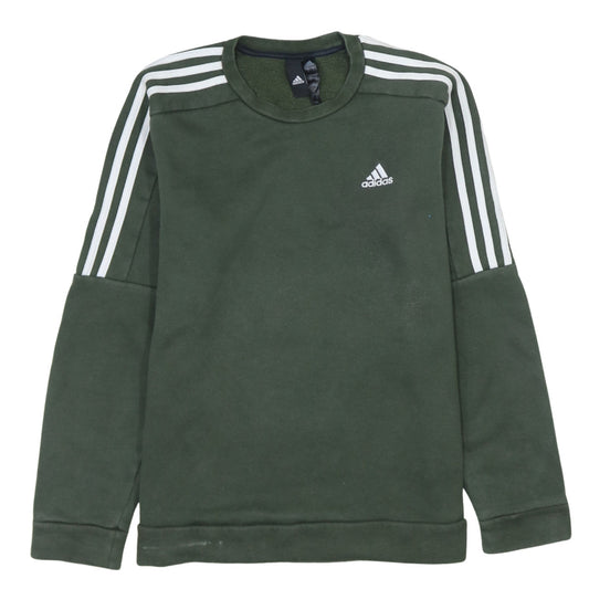 Adidas Men’s Green Small Pullover Sweatshirt Crew Neck Long Sleeve