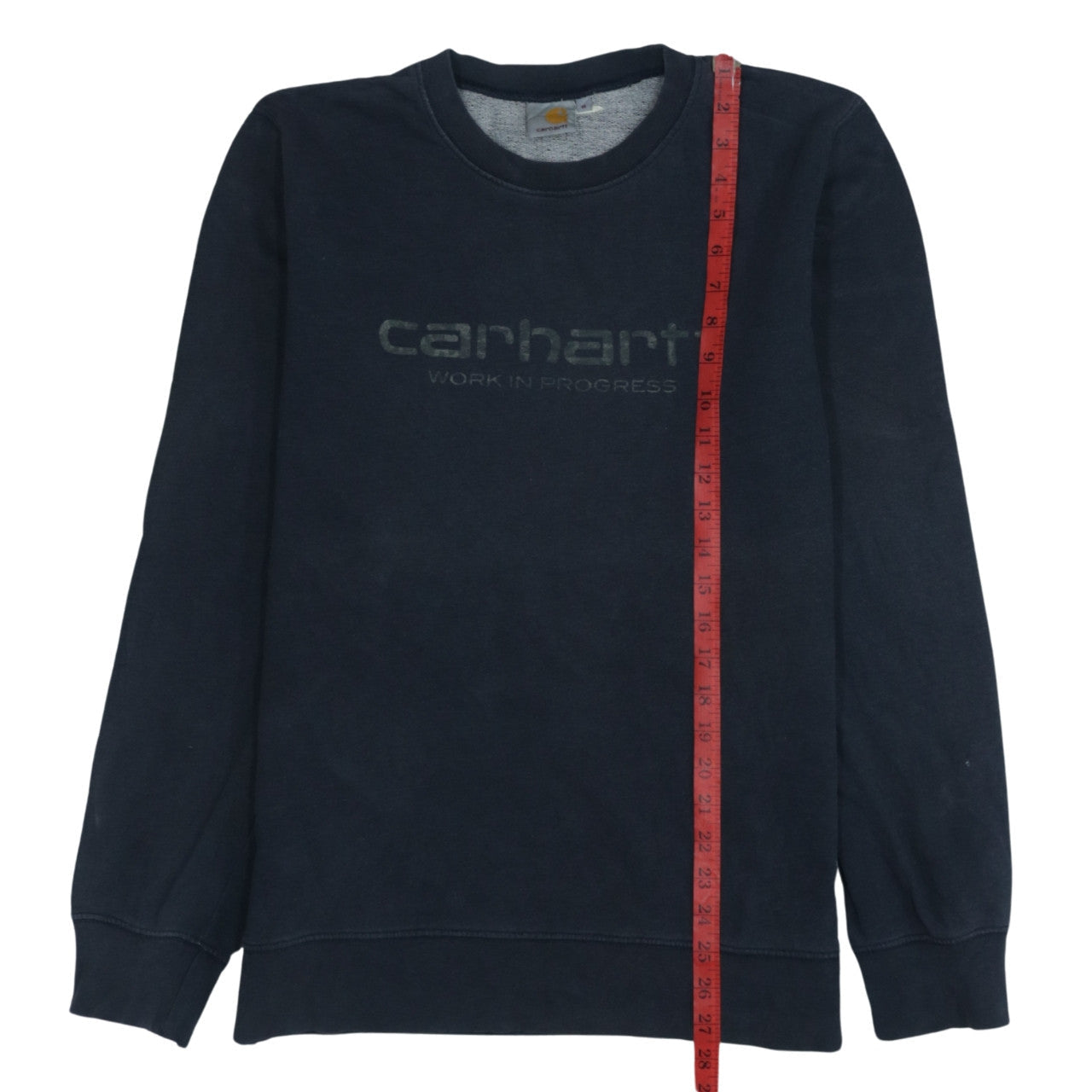 Carhartt Men’s Black Sweatshirt M Pullover Crew Neck Logo Fleece