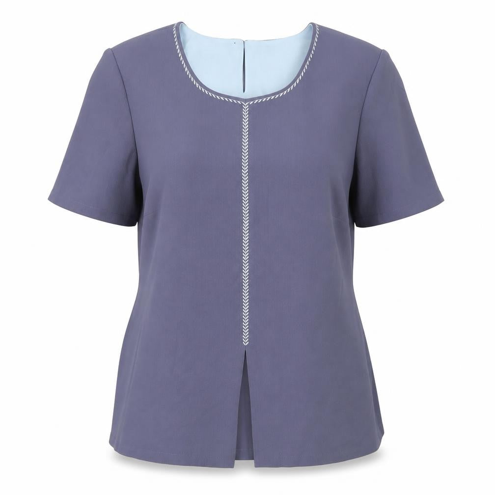 Womens UK Size 12 Jacques Vert Blue Polyester Blouse