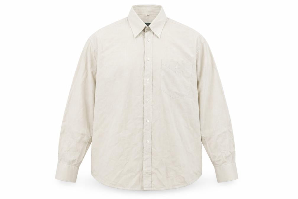 Ciro Citterio Men’s Beige 16 Regular Long Sleeve Cotton Shirt