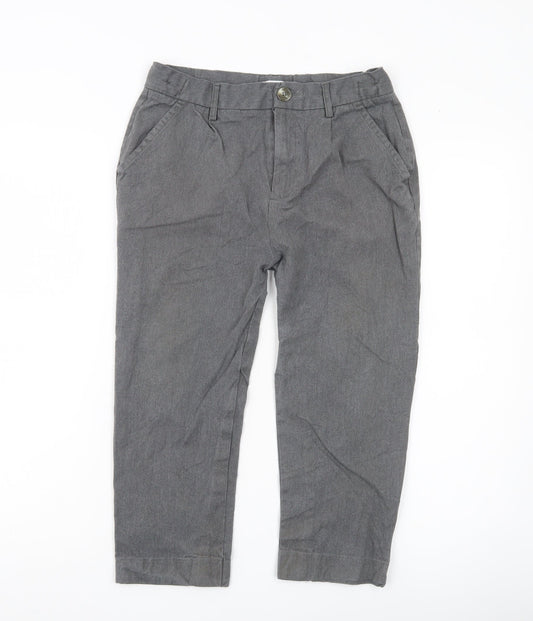 John Lewis Boys Grey Chino Trousers Age 15Y Regular Fit Casual School