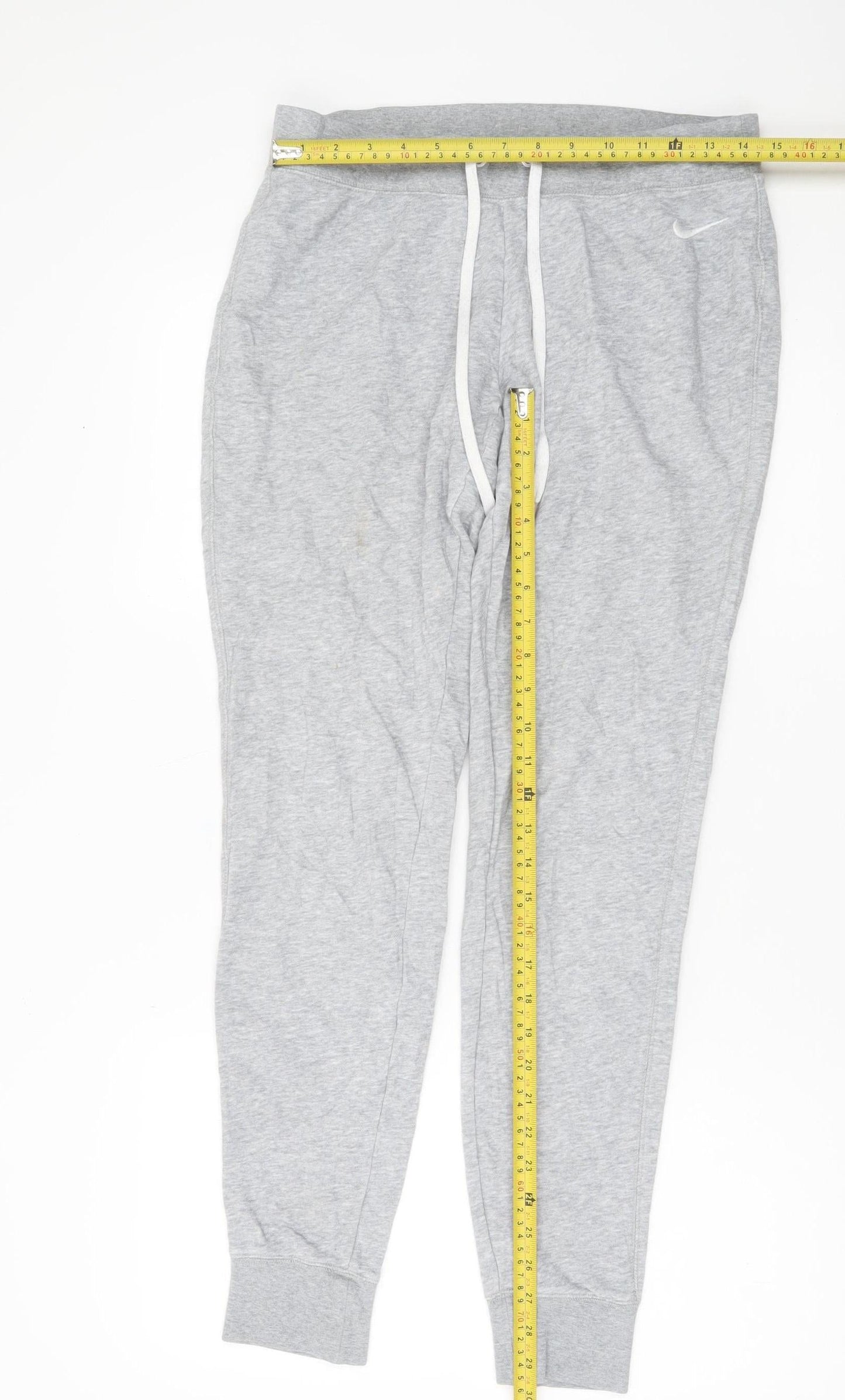 Nike Womens Grey Jogger Sweatpants L Tapered Fit Cotton Blend