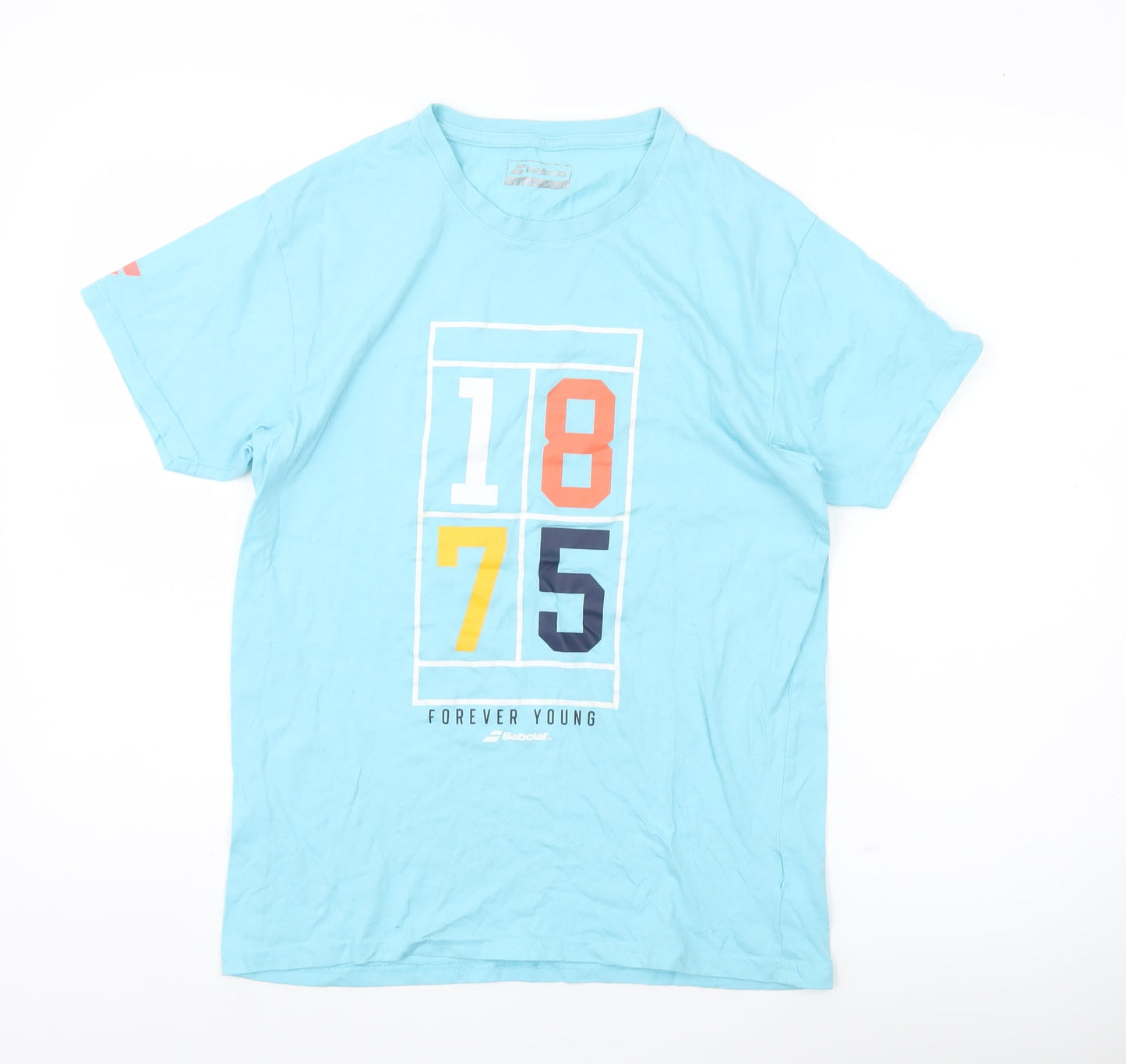 Babolat Men's Blue Medium Graphic Sports T-Shirt Crew Neck