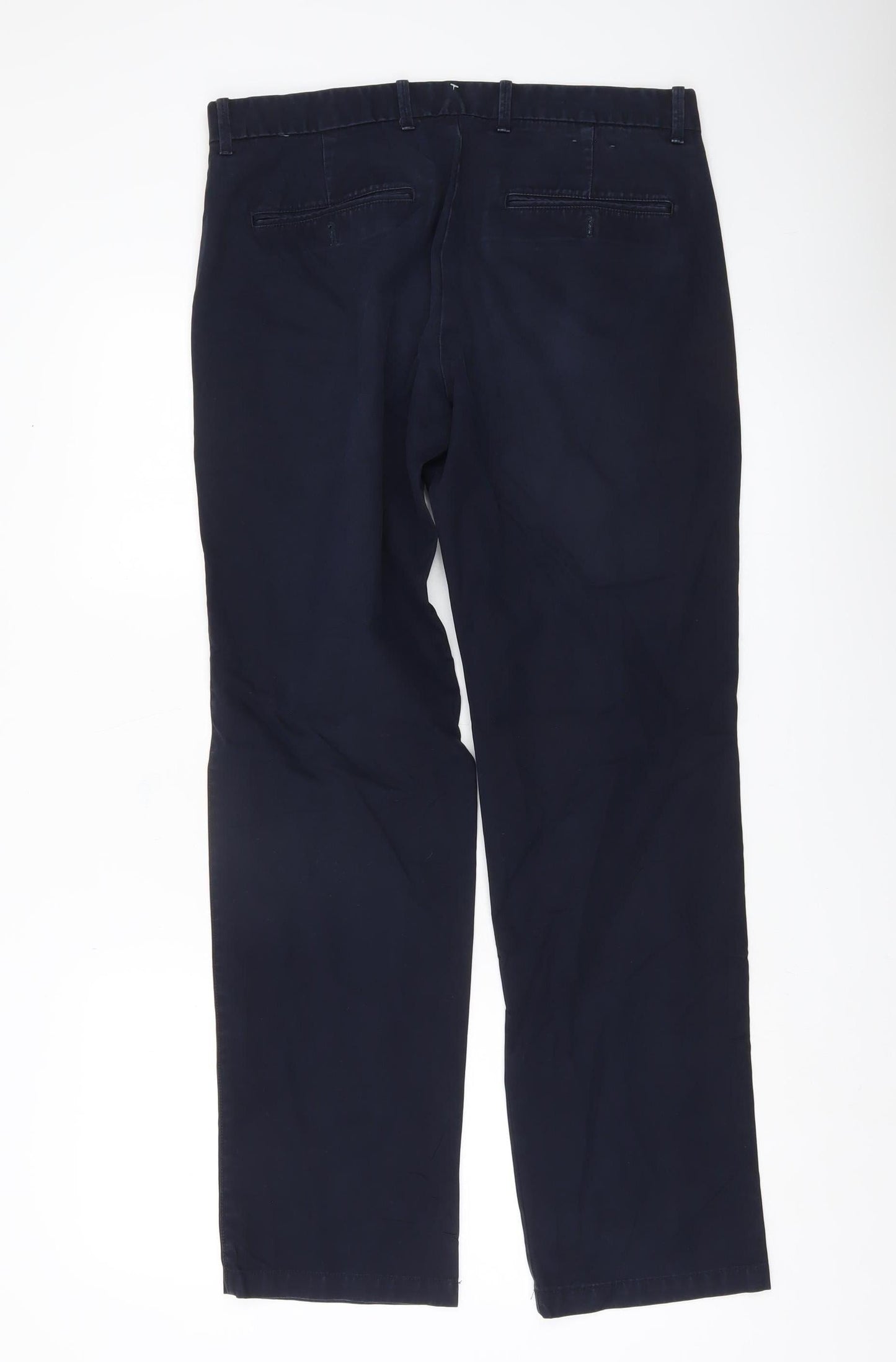 GAP Men's Blue Chino Straight Fit Trousers 32W x 32L Cotton