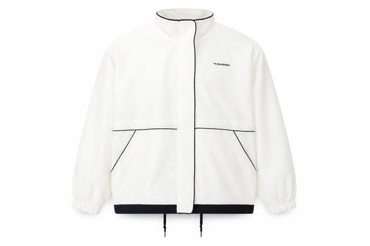 Diadora Men’s White Polyester Windbreaker Jacket Size M