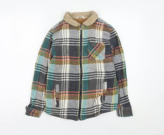Marks and Spencer Boys Multicoloured 10-11Y Plaid Shirt Jacket