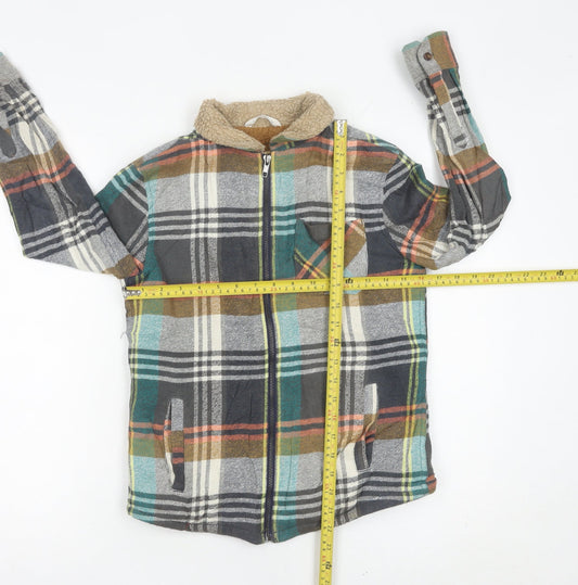 Marks and Spencer Boys Multicoloured 10-11Y Plaid Shirt Jacket