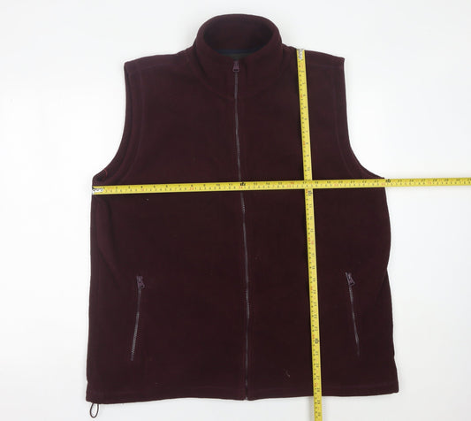 James Pringle Men's Brown Fleece Waistcoat Bodywarmer Size L