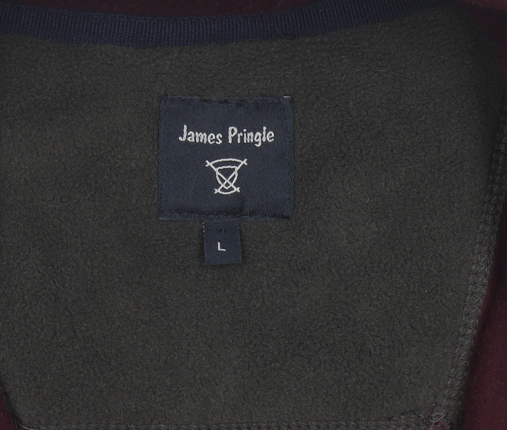 James Pringle Men's Brown Fleece Waistcoat Bodywarmer Size L