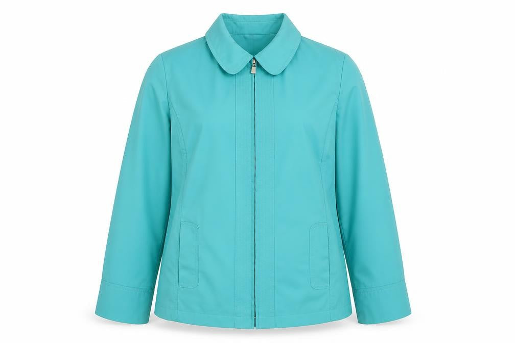 Bonmarché Womens Green Mid-Length Polyester Zip Jacket Size S