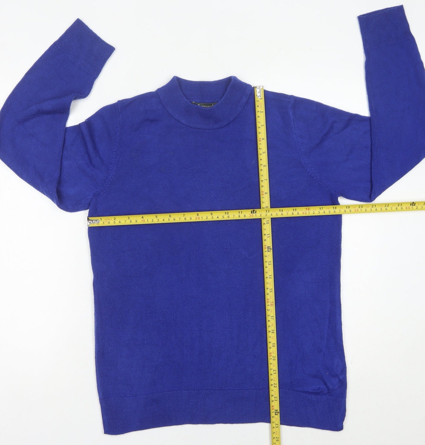 Bonmarché Women’s Blue Mock Neck Pullover Jumper Size 14