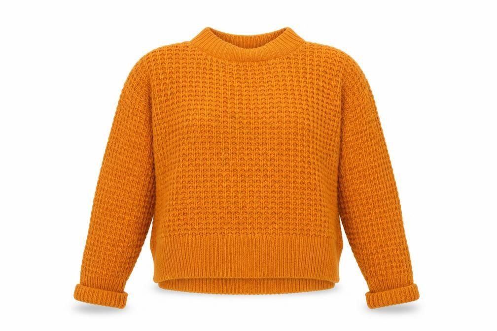 Boohoo Women’s Orange Mock Neck Chunky Knit Jumper Size 14