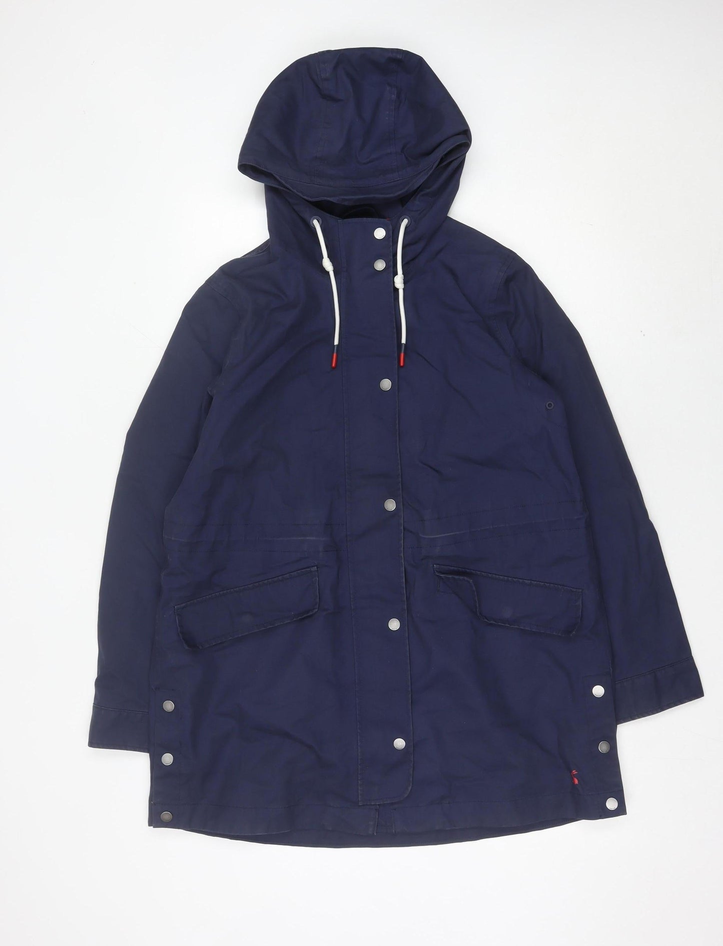 Joules Womens Blue Size 10 Hooded Waterproof Rain Coat Jacket