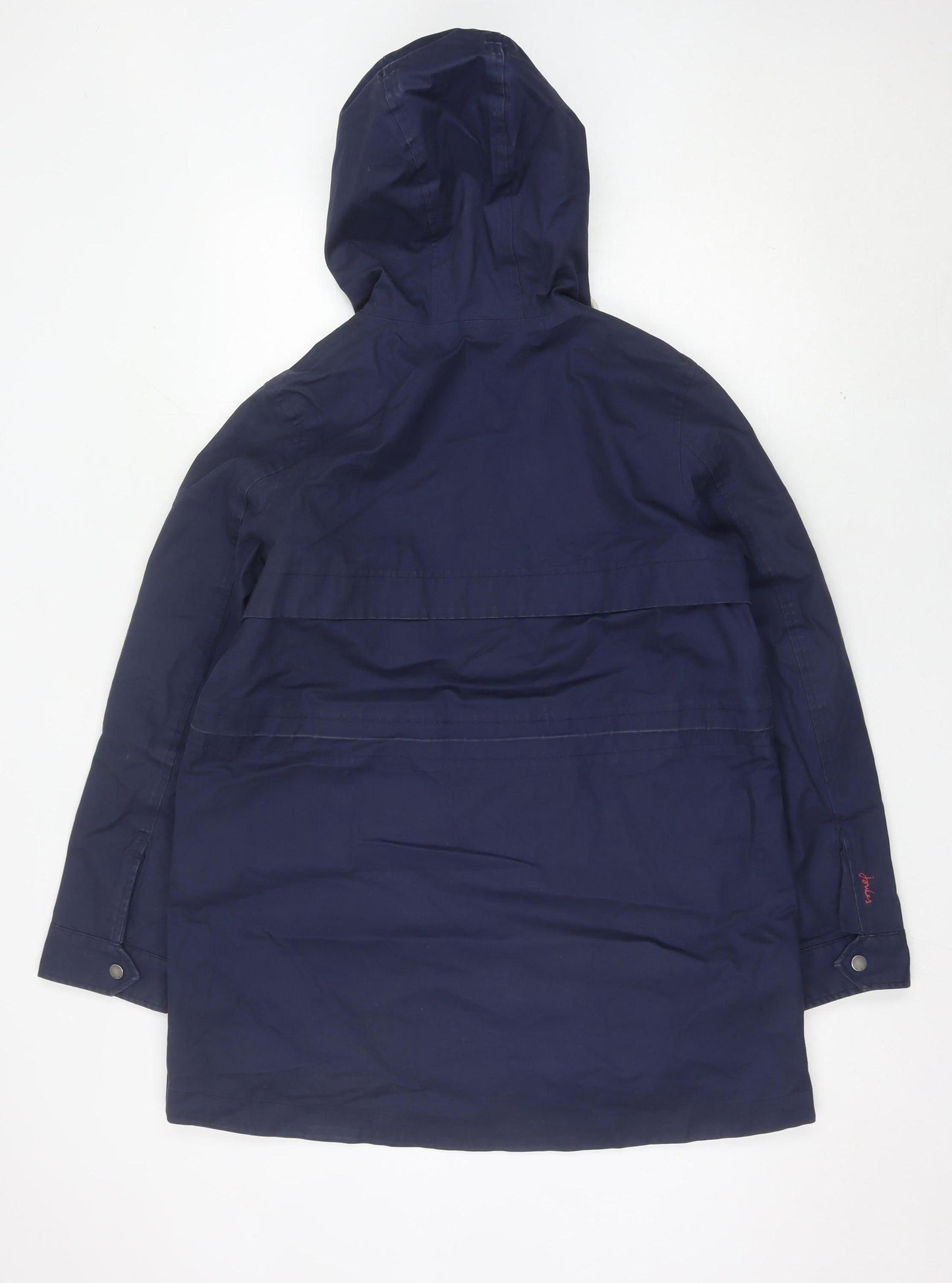Joules Womens Blue Size 10 Hooded Waterproof Rain Coat Jacket