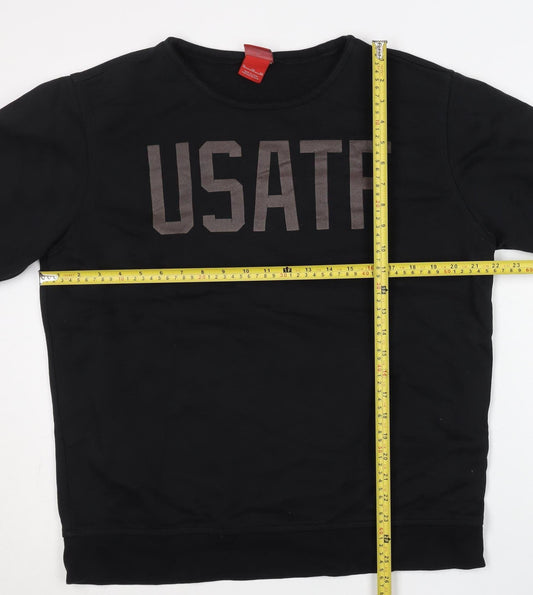 Nike Men's Black XL Pullover Sweatshirt USATF Graphic Logo Crew Neck