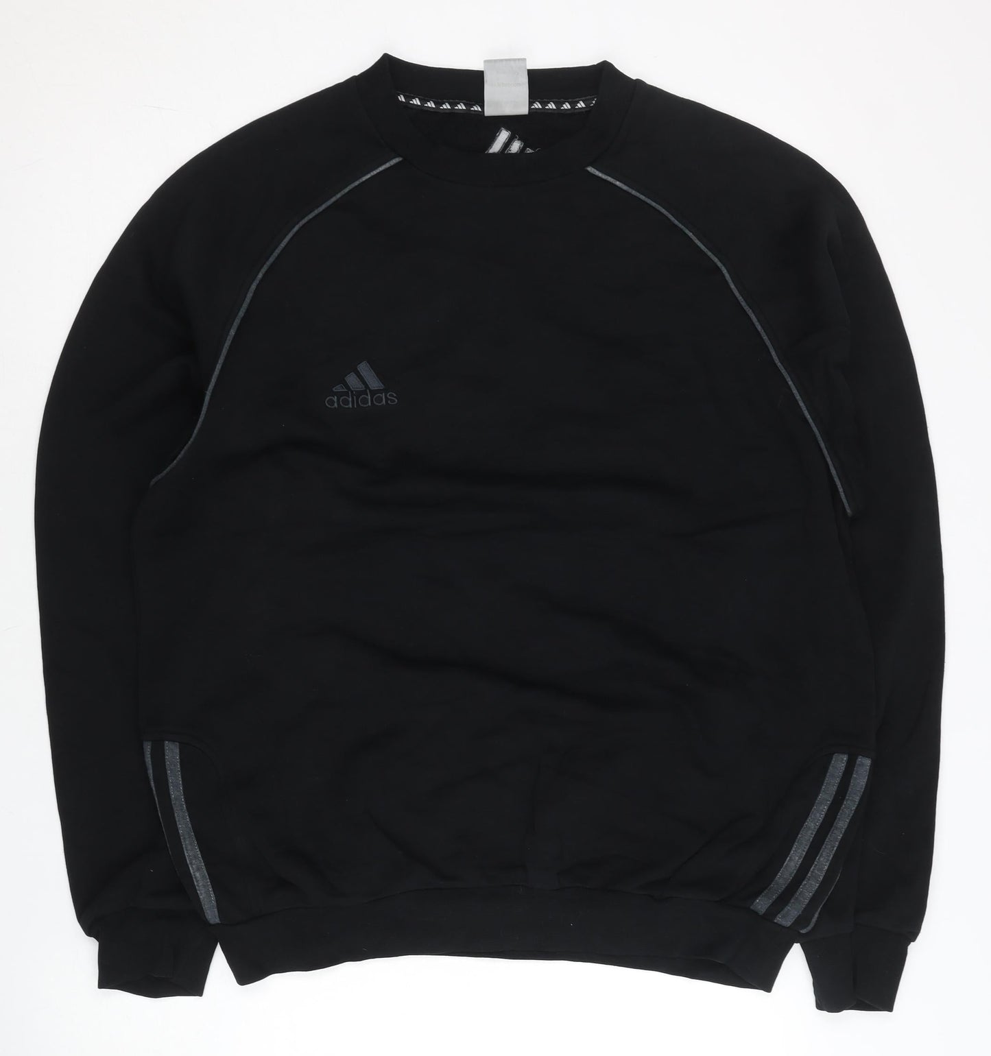 Adidas Men's Black Crew Neck Pullover Sweatshirt Size S